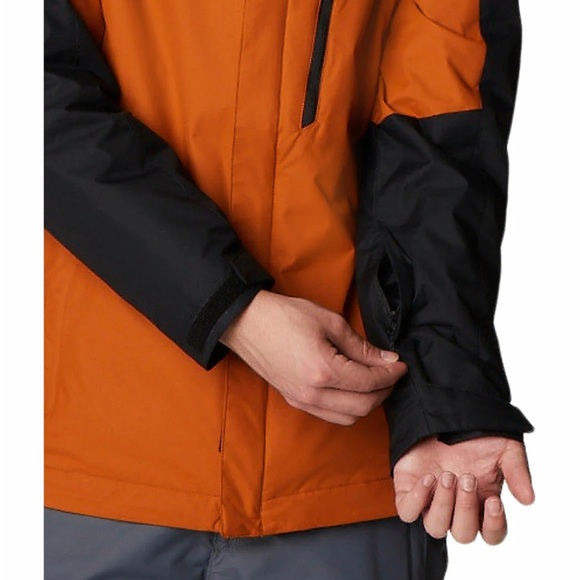 Columbia Men's Whirlibird V Interchange Bold Orange and Black Ski Jacket - Picture 4 of 10